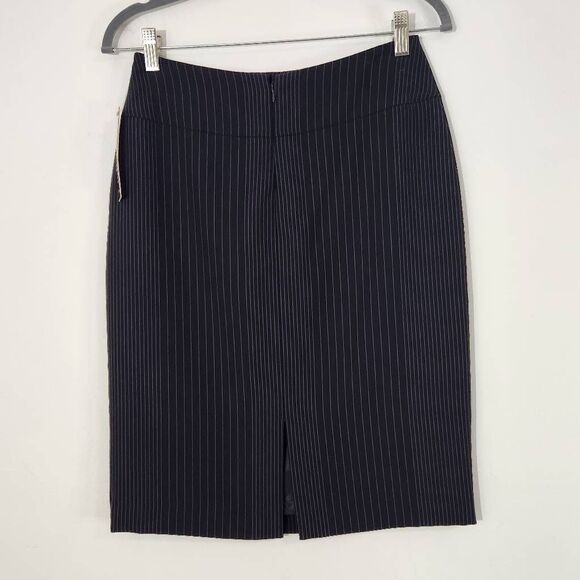 Isabella Demarco Black Pinstripe Pencil Skirt NWT Size 4 Black Striped Skirt - Picture 3 of 11